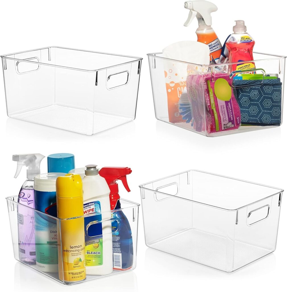 Clear storage containers for a well-organized pantry in a small kitchen